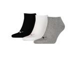 Puma Unisex Adult Invisible Socks (Pakket van 3) (Grijs/Wit/Zwart)