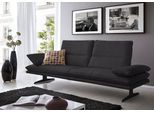 2,5-Sitzer W.SCHILLIG "broadway, Designsofa mit tollem Sitzkomfort", grau (anthrazit s37), B:236cm H:94cm T:96cm, Stoff S37 (100% Polyester): Luxus-Microfaser in Lederoptik, Sofas, 2 5-Sitzer, Sitztiefenverstellung, Kopfteil- & Seitenteilverstellung, Breite 236cm