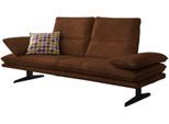 2-Sitzer W.SCHILLIG "broadway, Designsofa mit tollem Sitzkomfort, Breite 216cm", braun (tabacco z69), B:216cm H:94cm T:96cm, Longlife Xtra-Leder Z69: Das feinnarbige, gedeckte Softleder Z69 besticht durch seine außergewöhnliche Weichheit im trendigen »Vintage-Look«, Hautstärke 0, 9 - 1, 1 mm, Sofas, 2-Sitzer, Sitztiefenverstellung, Kopfteil- & Seitenteilverstellung, Breite 216cm