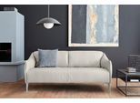 2,5-Sitzer W.SCHILLIG "sally Design-Sofa, Loungesofa, bequem, schmale Armlehnen, Breite 194cm", weiß (weiß z59), B:194cm H:78cm T:84cm, Longlife Xtra-Leder Z59: Glattleder mit modischer Prägung. Hautstärke 0, 9 - 1, 1 mm., Sofas, 2 5-Sitzer, mit Metall-Winkelfüßen in Silber matt, Breite 194 cm