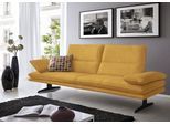 2,5-Sitzer W.SCHILLIG "broadway, Designsofa mit tollem Sitzkomfort", gelb (kurkuma z69), B:236cm H:94cm T:96cm, Longlife Xtra-Leder Z69: Das feinnarbige, gedeckte Softleder Z69 besticht durch seine außergewöhnliche Weichheit im trendigen »Vintage-Look«, Hautstärke 0, 9 - 1, 1 mm, Sofas, 2 5-Sitzer, Sitztiefenverstellung, Kopfteil- & Seitenteilverstellung, Breite 236cm