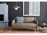 2-Sitzer W.SCHILLIG "sally Designsofa, Loungesofa, bequem, schmale Armlehnen, Breite 154cm", braun (stone z59), B:154cm H:78cm T:84cm, Longlife Xtra-Leder Z59: Glattleder mit modischer Prägung. Hautstärke 0, 9 - 1, 1 mm., Sofas, 2-Sitzer, mit Metall-Winkelfüßen in Bronze pulverbeschichtet, Breite 154 cm