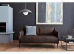 2-Sitzer W.SCHILLIG "sally Design-Sofa, Loungesofa, bequem, schmale Armlehnen, Breite 154cm", braun (braun z59), B:154cm H:78cm T:84cm, Longlife Xtra-Leder Z59: Glattleder mit modischer Prägung. Hautstärke 0, 9 - 1, 1 mm., Sofas, 2-Sitzer, mit Metallfüßen in Schwarz pulverbeschichtet, Breite 154 cm