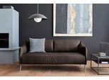 2,5-Sitzer W.SCHILLIG "sally Design-Sofa, Loungesofa, bequem, schmale Armlehnen, Breite 194cm", braun (braun z59), B:194cm H:78cm T:84cm, Longlife Xtra-Leder Z59: Glattleder mit modischer Prägung. Hautstärke 0, 9 - 1, 1 mm., Sofas, 2 5-Sitzer, mit Metallfüßen in Chrom glänzend, Breite 194 cm