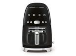 Smeg Filterkaffeemaschine 50´s Style, Schwarz, Metall, 1,25 L,1400 ml, 24.5x36.1x25.6 cm, Warmhalteplatte, Tropf-Stopp-Funktion, Entkalkungsanzeige, rutschfester Stand, Produktvorauswahl, Küchengeräte, Kaffeemaschinen & Zubehör