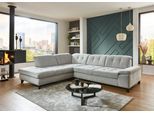 Ecksofa DIE PLANBAR "MP-IN18012 L-Form mit Kaltschaum-Polsterung", grau (santos silber), B:310cm H:85cm T:260cm, 100% Polyester, Sofas, Ecksofa, mit Sitztiefenverstellung, optional Kopfteilverstellung & Bettfunktion