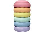 Balancetrainer STAPELSTEIN "Stapelstein Original Mini rainbow pastel", bunt (rainbow pastel), Balancetrainer, Kinder, B/H/L: 6cm Ø 13,5cm, Polypropylen, H:6cm Ø:13,5cm