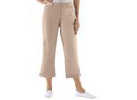 Stretch-Hose CASUAL LOOKS, Damen, Gr. 24, Kurzgrößen, grau (stein), 98% Baumwolle, 2% Elasthan, unifarben, 7/8-Länge, Hosen