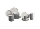 Ritzenhoff Breker Kombiservice Jasper, Grau, Keramik, 20-teilig, Uni, 285 ml,500 ml, Lfgb, Essen & Trinken, Geschirr, Geschirr-Sets, Kombiservice