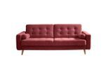 Mid.you , Beere , Textil , 222x86x90 cm , Wohnzimmer, Sofas & Couches, Schlafsofas, Schlafsofas