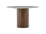 Livetastic , Braun, Dunkelgrau , Holz, Glas , Esche , furniert , rund , 120x74x120 cm ,