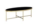 Mid.you , Schwarz, Goldfarben , Glas , oval , 56x41x110 cm , einfacher Aufbau ,