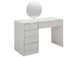 Xora Schminktisch , Kaschmir , Metall, Glas, Holzwerkstoff , 5 Schublade(n) Schubladen , rechteckig , Wange , 55x127.5x120 cm , Bsci , Schlafzimmer, Schminktische