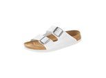Sandale BIRKENSTOCK "Arizona SL", Damen, Gr. 38, weiß, Obermaterial: 100% sonstige Fasern AF., Schuhe Sandale