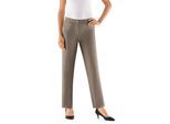 Schlupfjeans CASUAL LOOKS, Damen, Gr. 24, Kurzgrößen, grau (taupe), 96% Baumwolle, 4% Elasthan, unifarben, lang, Jeans Schlupfjeans