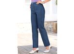 Schlupfjeans CASUAL LOOKS, Damen, Gr. 24, Kurzgrößen, blau (dunkelblau), 98% Baumwolle, 2% Elasthan, unifarben, lang, Jeans Schlupfjeans