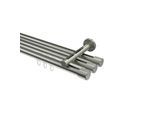 GARDINENSTANGE INNENLAUF Siteno Santo 480 cm (geteilt in 3 x 160 cm), 3-läufig, 20 mm Ø Edelstahl-Optik