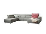 WOHNLANDSCHAFT RISO Grau Webstoff