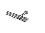 GARDINENSTANGE INNENLAUF Siteno Santo 120 cm, 2-läufig, 20 mm Ø Chrom