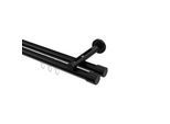 GARDINENSTANGE INNENLAUF Siteno Santo 540 cm (geteilt in 3 x 180 cm), 2-läufig, 20 mm Ø Schwarz