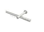 GARDINENSTANGE INNENLAUF Prestige Elanto 420 cm (geteilt in 3 x 140 cm), 1-läufig, 20 mm Ø Weiß