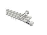 GARDINENSTANGE INNENLAUF Siteno Tanara 400 cm (geteilt in 2 x 200 cm), 3-läufig, 20 mm Ø Weiß