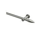GARDINENSTANGE Platon Samanto 120 cm, 1-läufig (ohne Ringe), 20 mm Ø Edelstahl-Optik