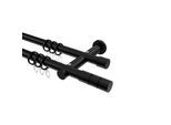 GARDINENSTANGE Platon Elanto 160 cm, 2-läufig, 20 mm Ø Schwarz