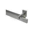 GARDINENSTANGE INNENLAUF Smartline Lox 360 cm (geteilt in 2 x 180 cm), 2-läufig, 14x35 mm Edelstahl-Optik