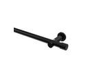GARDINENSTANGE Platon Santo 280 cm (geteilt in 2 x 140 cm), 1-läufig (ohne Ringe), 20 mm Ø Schwarz