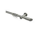 GARDINENSTANGE Platon Verano 160 cm, 1-läufig, 20 mm Ø Edelstahl-Optik