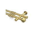 GARDINENSTANGE Prestige Luino 100 cm, 2-läufig, 20 mm Ø Messing-Optik