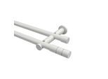GARDINENSTANGE Platon Elanto 260 cm (geteilt in 2 x 130 cm), 2-läufig (ohne Ringe), 20 mm Ø Weiß