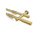 GARDINENSTANGE Platon Mavell 480 cm (geteilt in 3 x 160 cm), 2-läufig, 20 mm Ø Messing-Optik