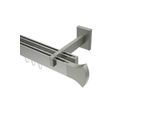 GARDINENSTANGE INNENLAUF Smartline Conex 200 cm, 2-läufig, 14x35 mm Edelstahl-Optik