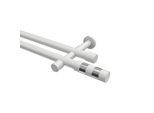 GARDINENSTANGE Prestige Mavell 540 cm (geteilt in 3 x 180 cm), 2-läufig (ohne Ringe), 20 mm Ø Weiß