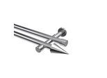 GARDINENSTANGE Prestige Savio 280 cm (geteilt in 2 x 140 cm), 2-läufig (ohne Ringe), 20 mm Ø Chrom
