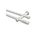 GARDINENSTANGE Platon Zoena 480 cm (geteilt in 3 x 160 cm), 2-läufig (ohne Ringe), 20 mm Ø Weiß