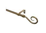 GARDINENSTANGE Olymp Allegra 200 cm, 1-läufig (ohne Ringe), 16 mm Ø Messing Antik
