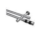 GARDINENSTANGE Prestige Mavell 260 cm (geteilt in 2 x 130 cm), 2-läufig (ohne Ringe), 20 mm Ø Chrom