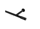 GARDINENSTANGE INNENLAUF Siteno Zoena 420 cm (geteilt in 3 x 140 cm), 1-läufig, 20 mm Ø Schwarz