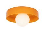 Collett's Monde Deckenleuchte, Orange, Metall, Glas, Uni,Uni, rund,rund, 18 cm, RoHS, CE, Lampen & Leuchten, Innenbeleuchtung, Deckenleuchten