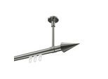 GARDINENSTANGE INNENLAUF Sonette Savio 240 cm (geteilt in 2 x 120 cm), 1-läufig, 20 mm Ø Edelstahl-Optik