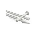 GARDINENSTANGE INNENLAUF Prestige Savio 360 cm (geteilt in 2 x 180 cm), 2-läufig, 20 mm Ø Weiß