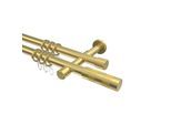 GARDINENSTANGE Prestige Mavell 180 cm, 2-läufig, 20 mm Ø Messing-Optik