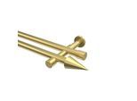 GARDINENSTANGE Prestige Savio 600 cm (geteilt in 3 x 200 cm), 2-läufig (ohne Ringe), 20 mm Ø Messing-Optik