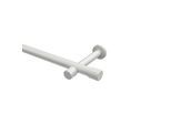 GARDINENSTANGE Prestige Santo 400 cm (geteilt in 2 x 200 cm), 1-läufig (ohne Ringe), 20 mm Ø Weiß