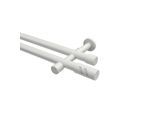 GARDINENSTANGE Prestige Zoena 600 cm (geteilt in 3 x 200 cm), 2-läufig (ohne Ringe), 20 mm Ø Weiß