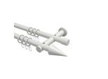 GARDINENSTANGE Platon Savio 280 cm (geteilt in 2 x 140 cm), 2-läufig, 20 mm Ø Weiß