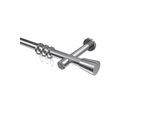 GARDINENSTANGE Prestige Sitra 140 cm, 1-läufig, 20 mm Ø Chrom